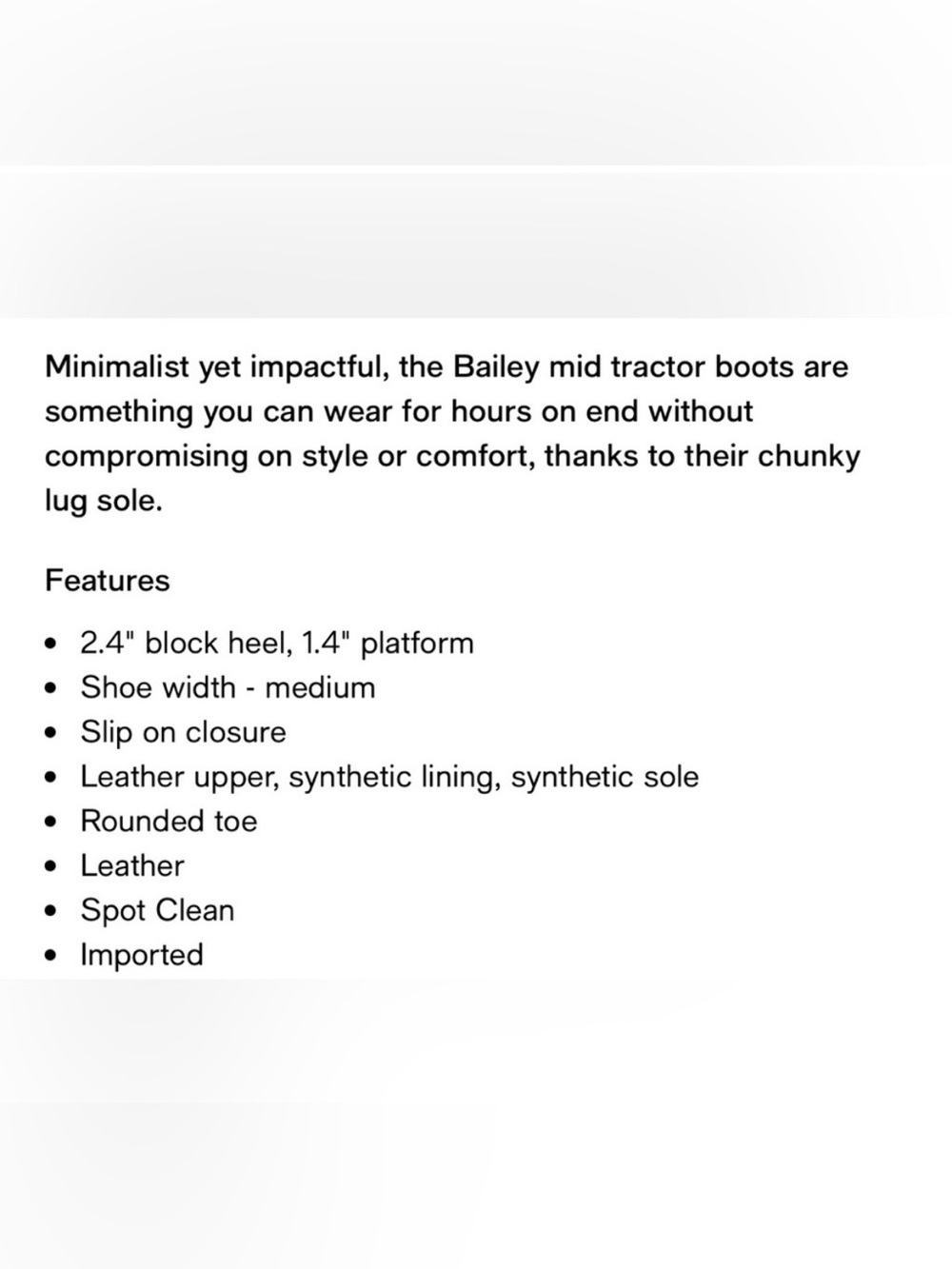 Arezzo Bailey Mid Black Leather Tractor Boots - Picture 2 of 9